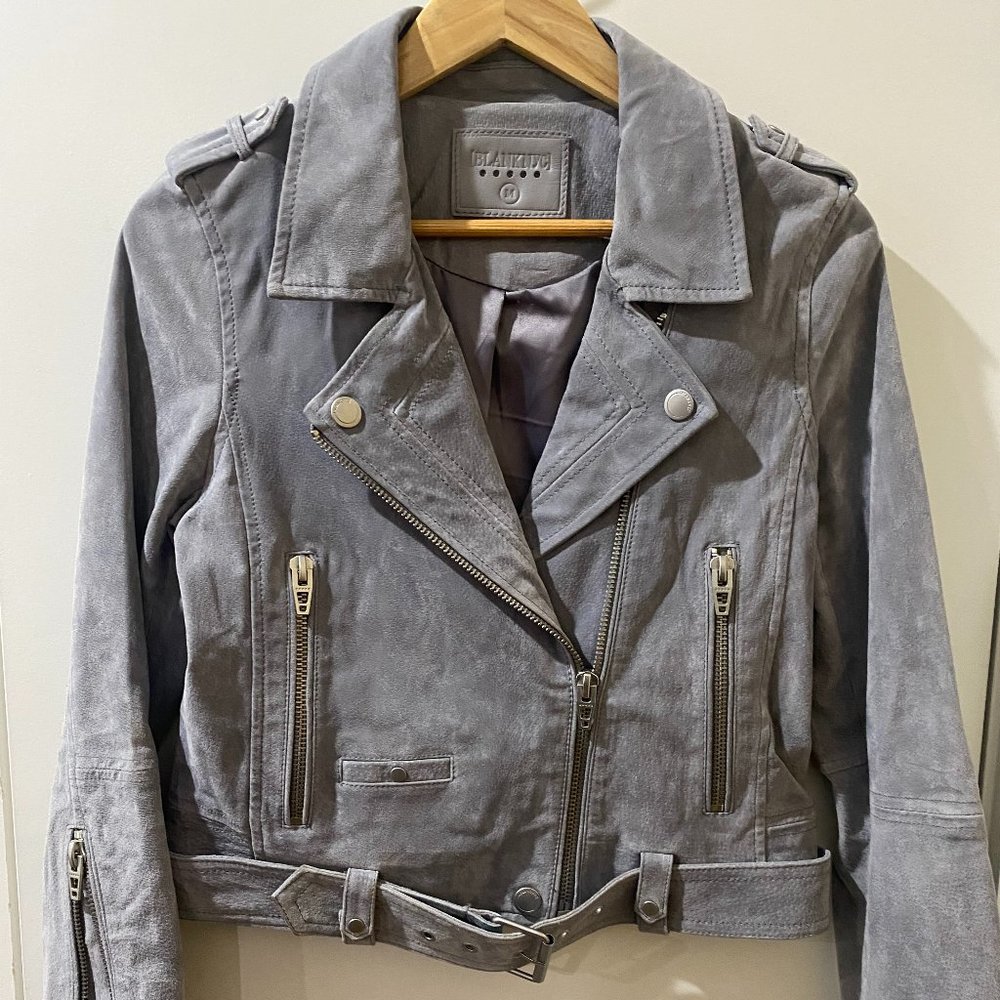 BLANKNYC Morning Suede Moto Jacket